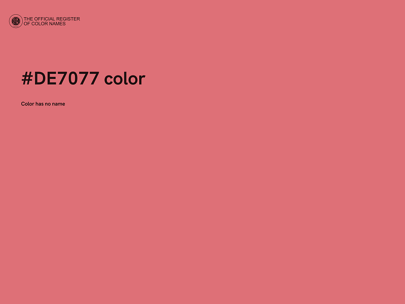 #DE7077 color image