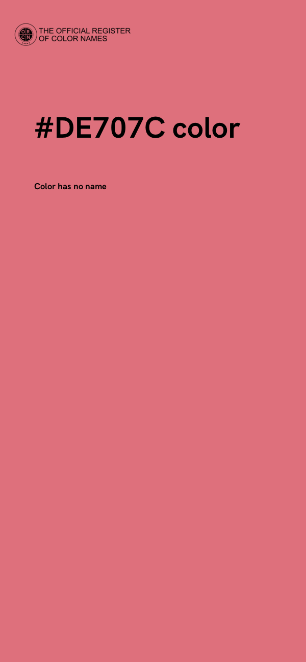 #DE707C color image