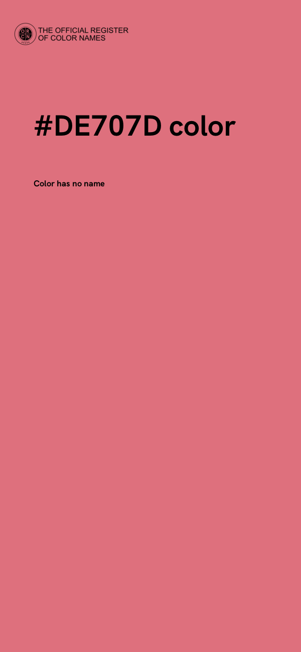 #DE707D color image