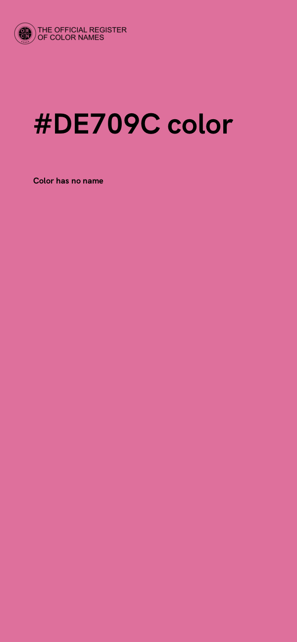 #DE709C color image