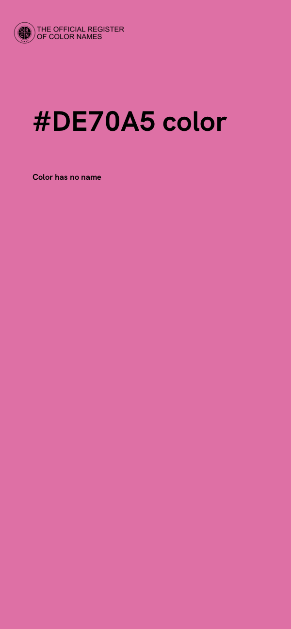 #DE70A5 color image