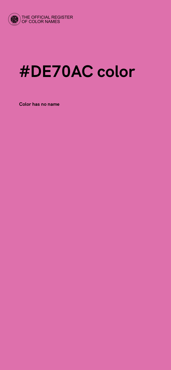 #DE70AC color image