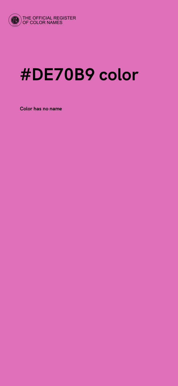 #DE70B9 color image