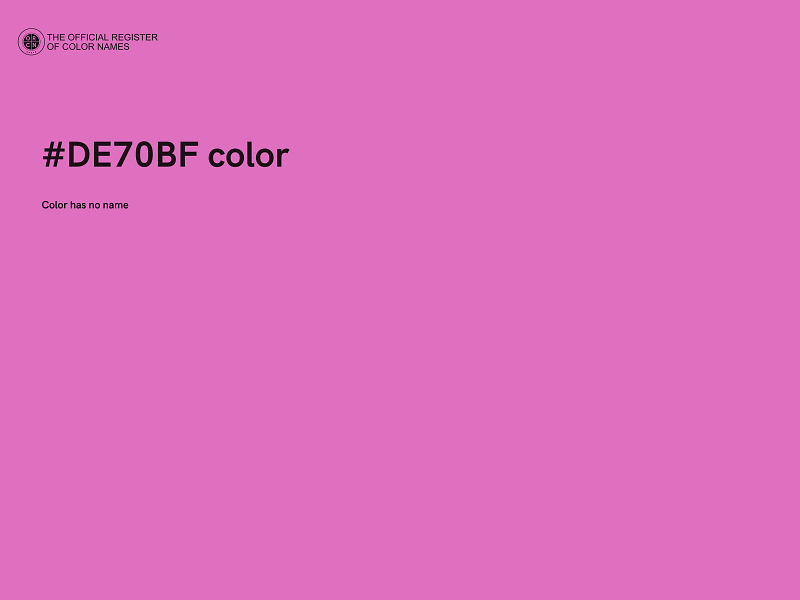 #DE70BF color image