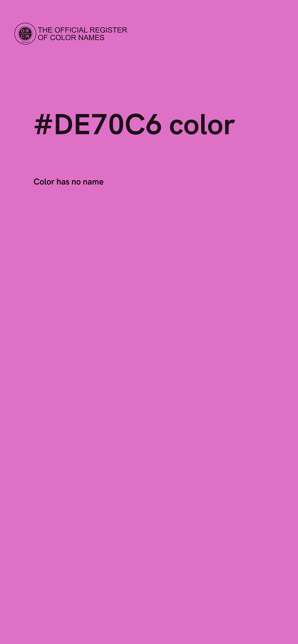 #DE70C6 color image