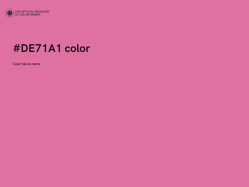 #DE71A1 color image