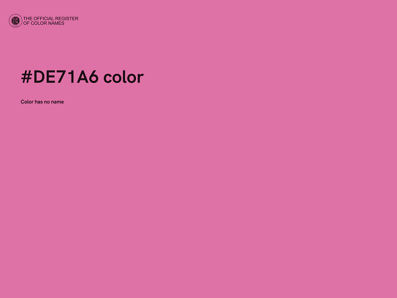 #DE71A6 color image