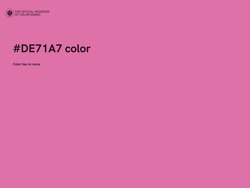 #DE71A7 color image