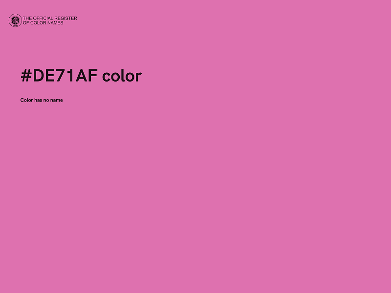 #DE71AF color image