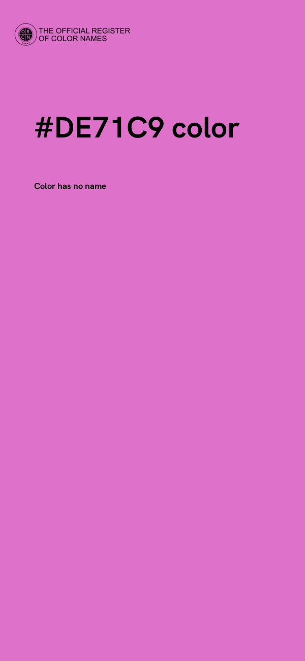 #DE71C9 color image