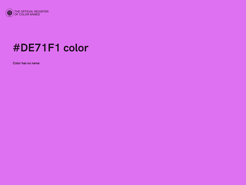 #DE71F1 color image