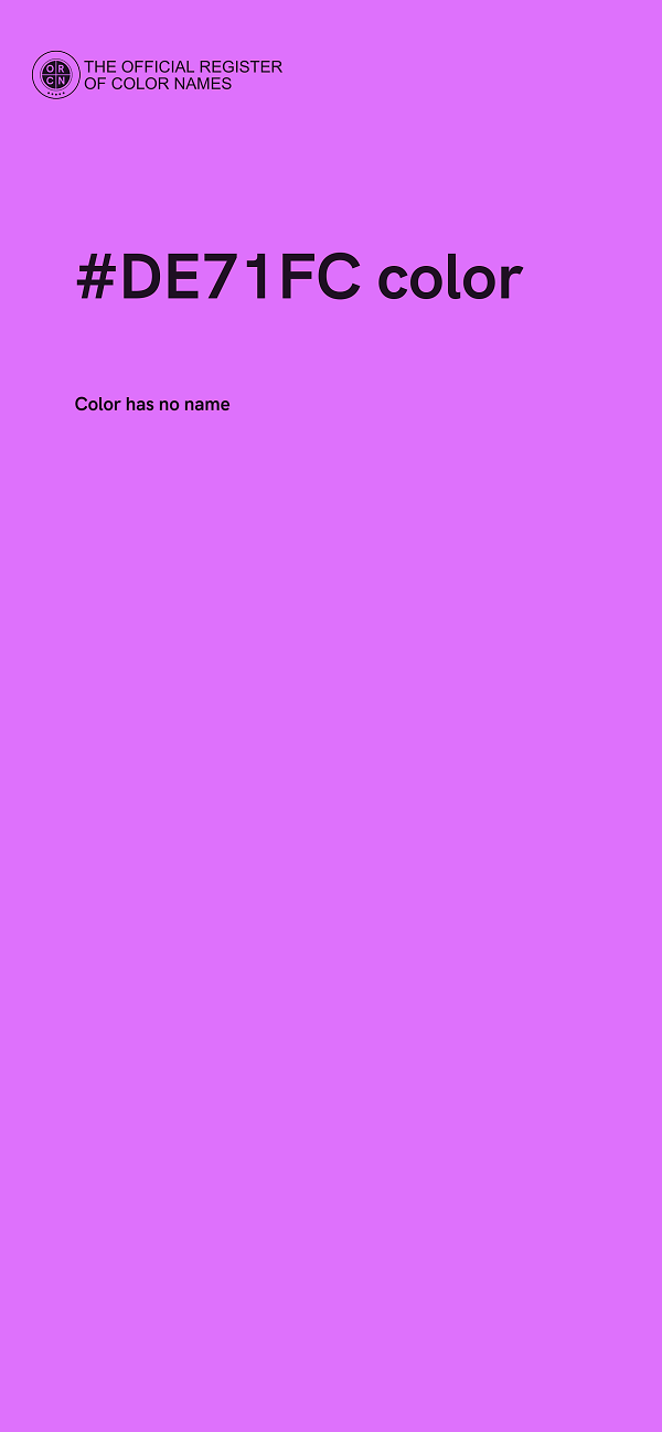#DE71FC color image