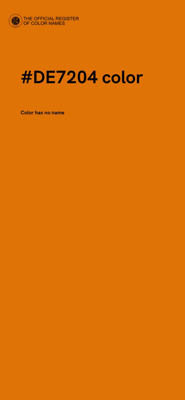 #DE7204 color image