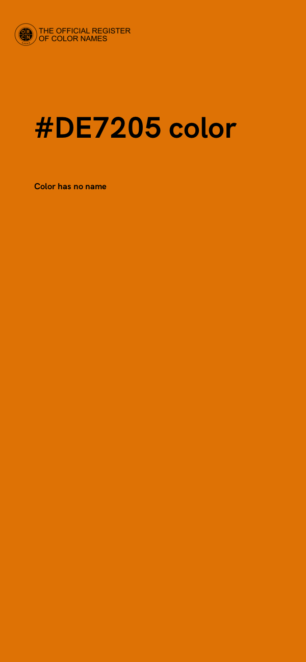 #DE7205 color image