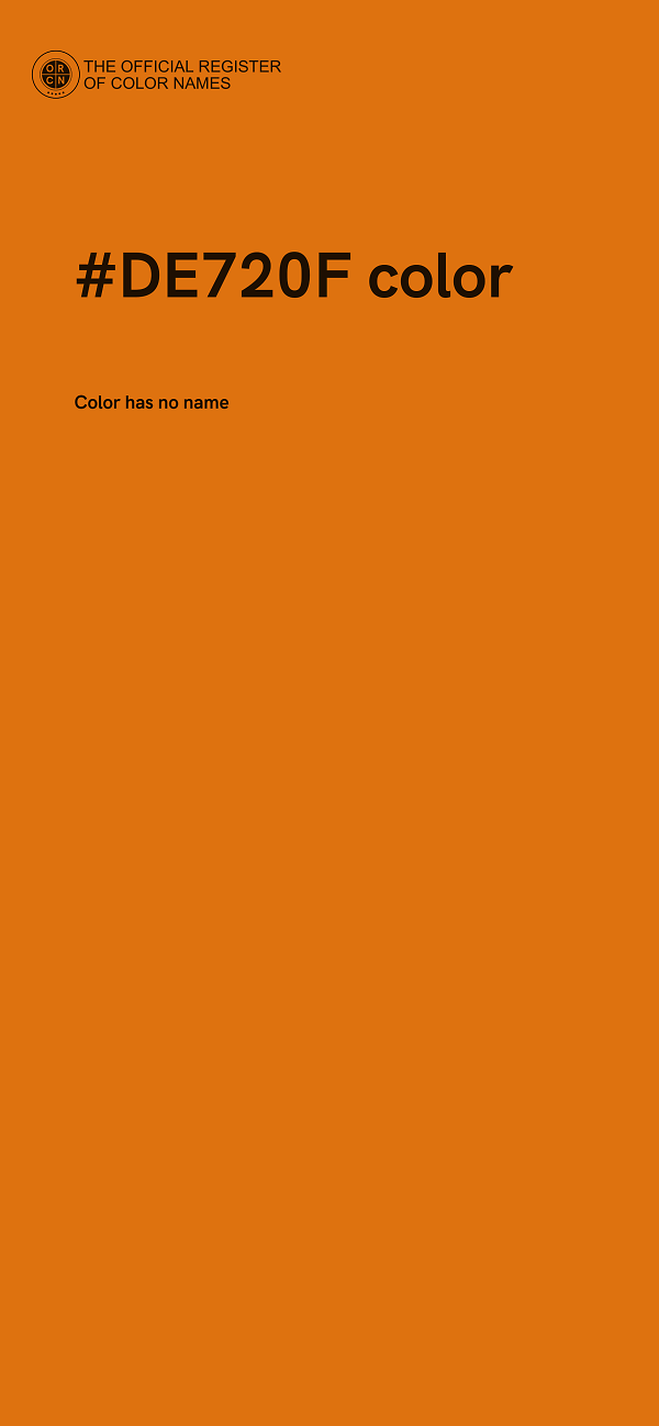 #DE720F color image