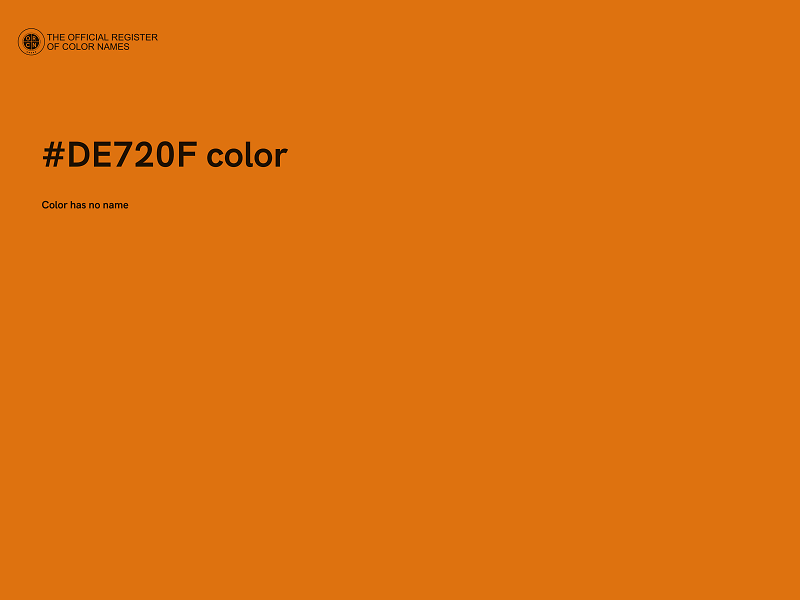#DE720F color image