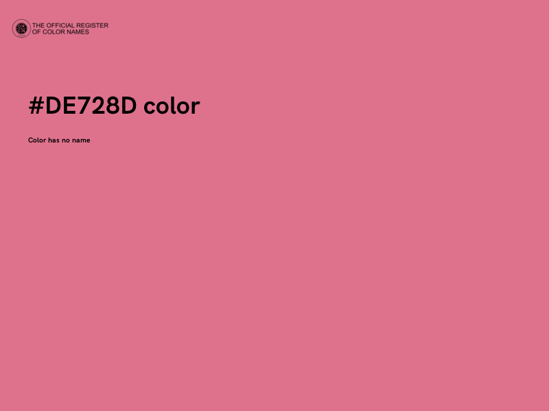 #DE728D color image