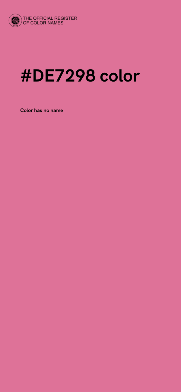 #DE7298 color image