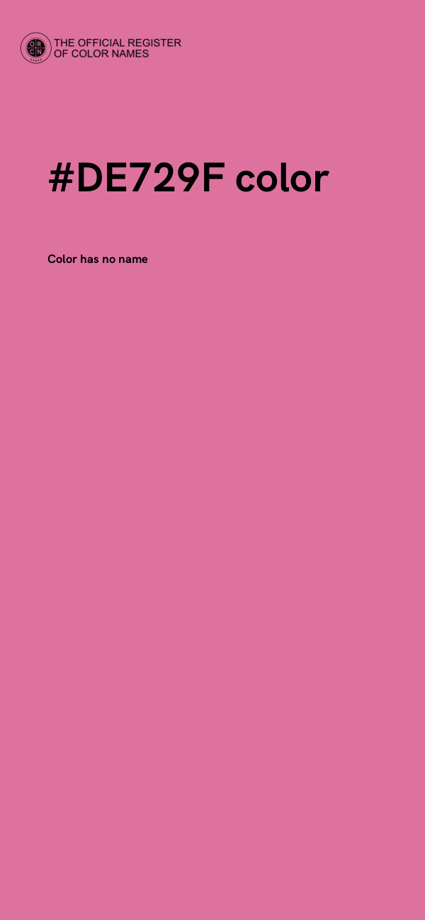#DE729F color image