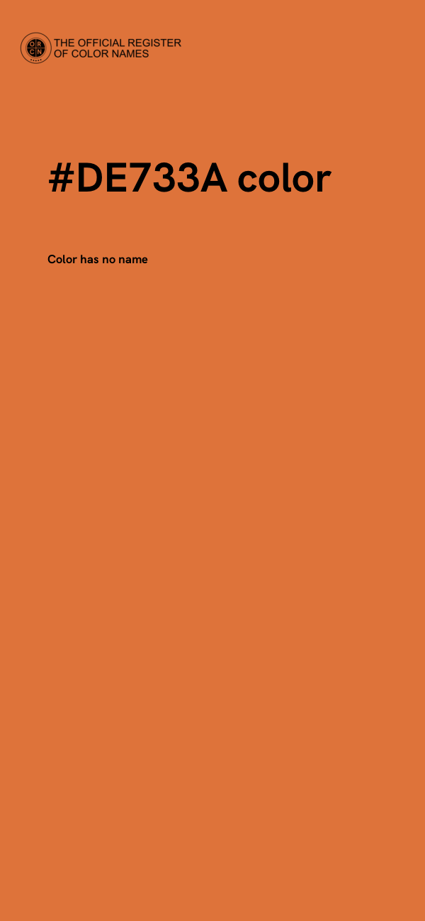 #DE733A color image