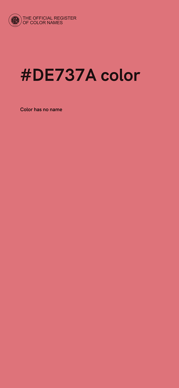 #DE737A color image