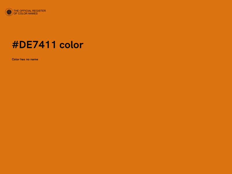 #DE7411 color image