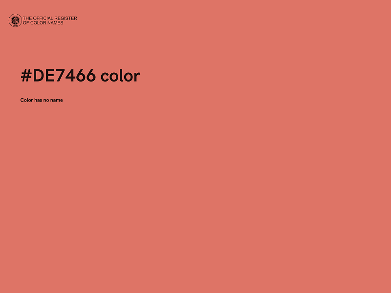 #DE7466 color image