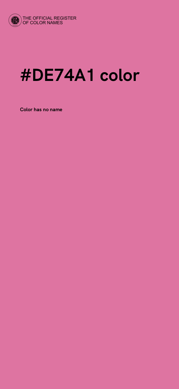 #DE74A1 color image