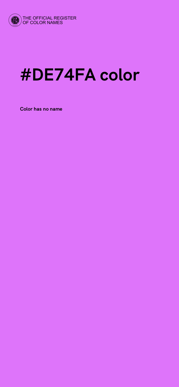 #DE74FA color image