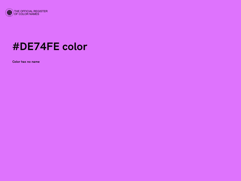 #DE74FE color image