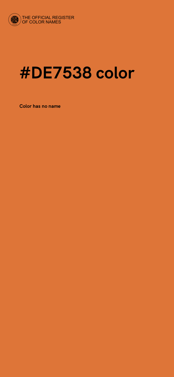#DE7538 color image