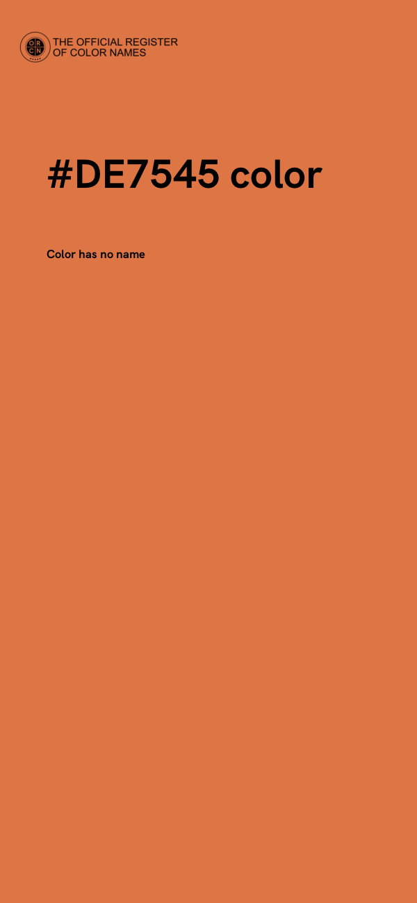 #DE7545 color image