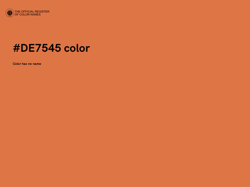 #DE7545 color image