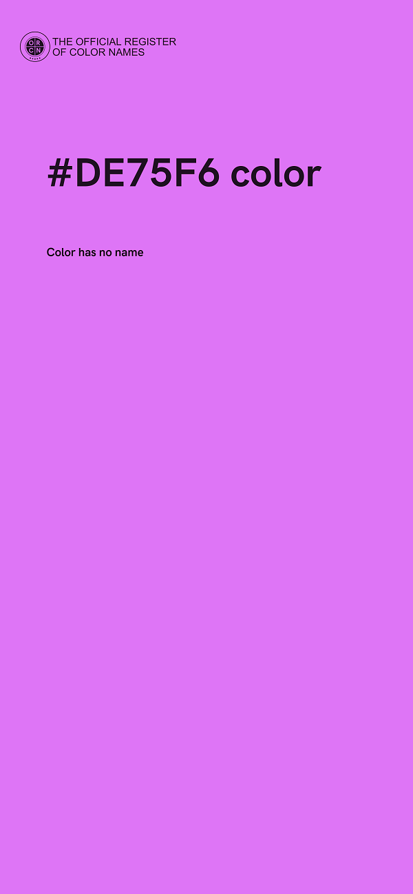 #DE75F6 color image