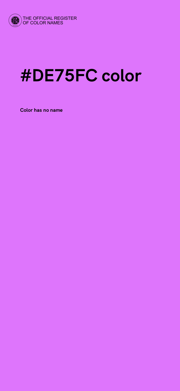 #DE75FC color image