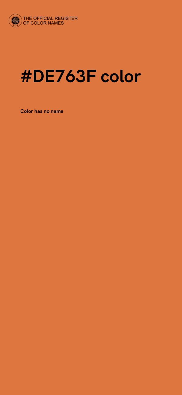 #DE763F color image