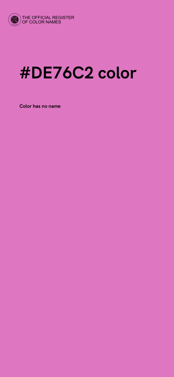 #DE76C2 color image
