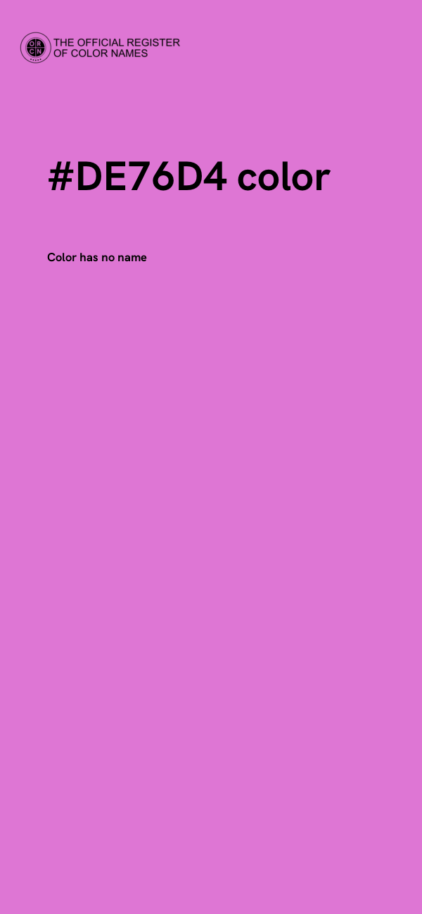 #DE76D4 color image
