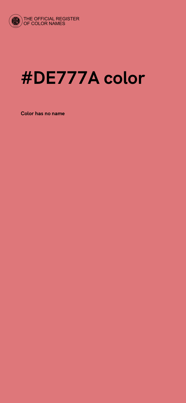 #DE777A color image