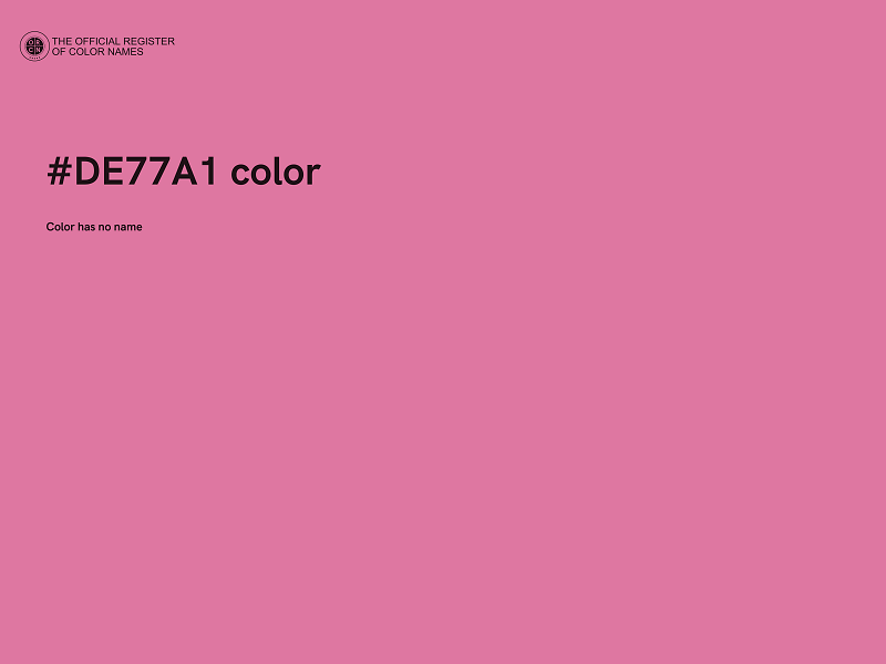 #DE77A1 color image