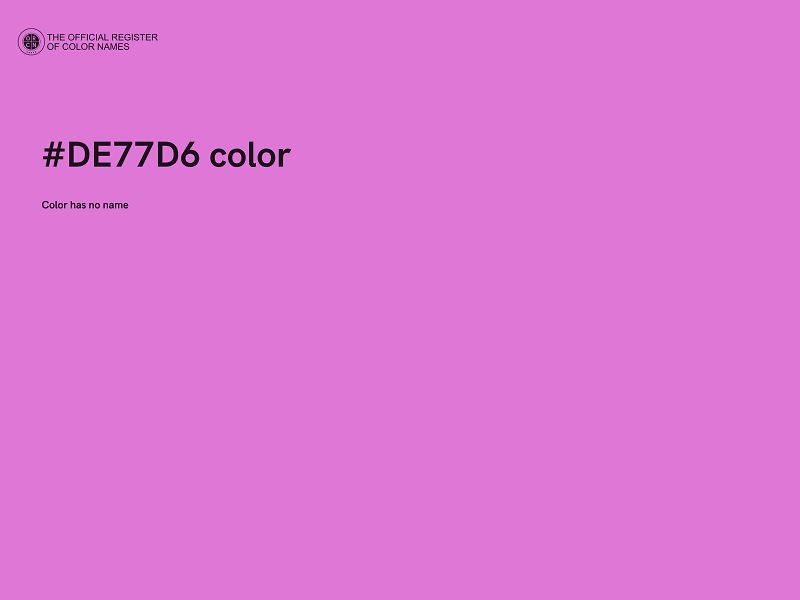 #DE77D6 color image