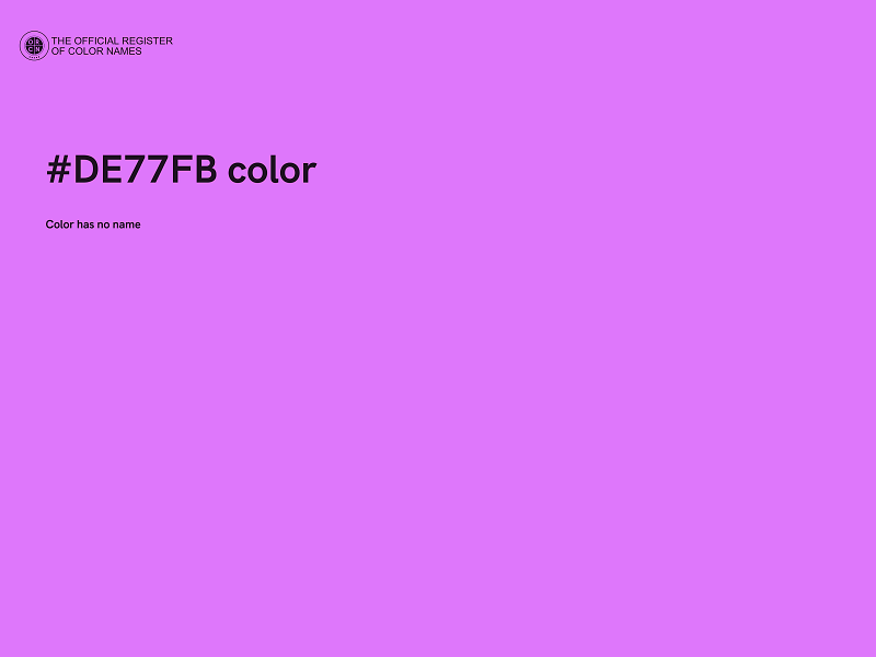 #DE77FB color image