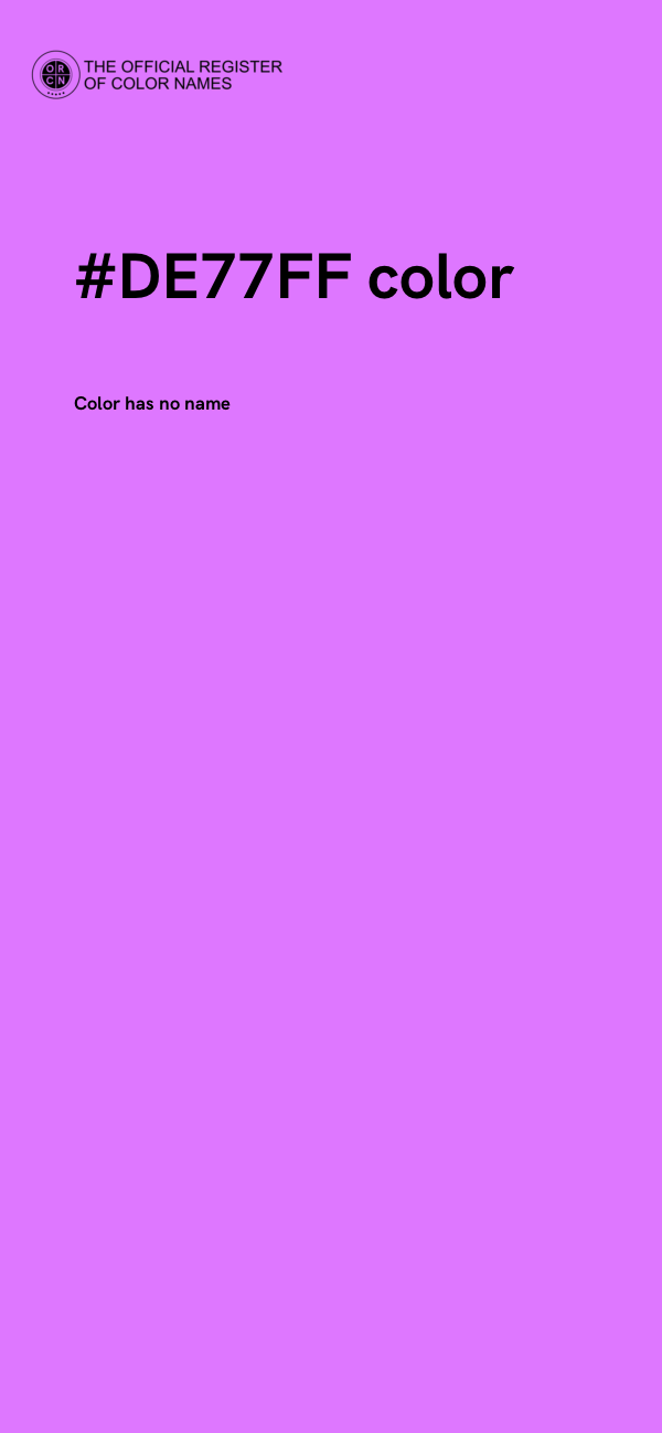 #DE77FF color image