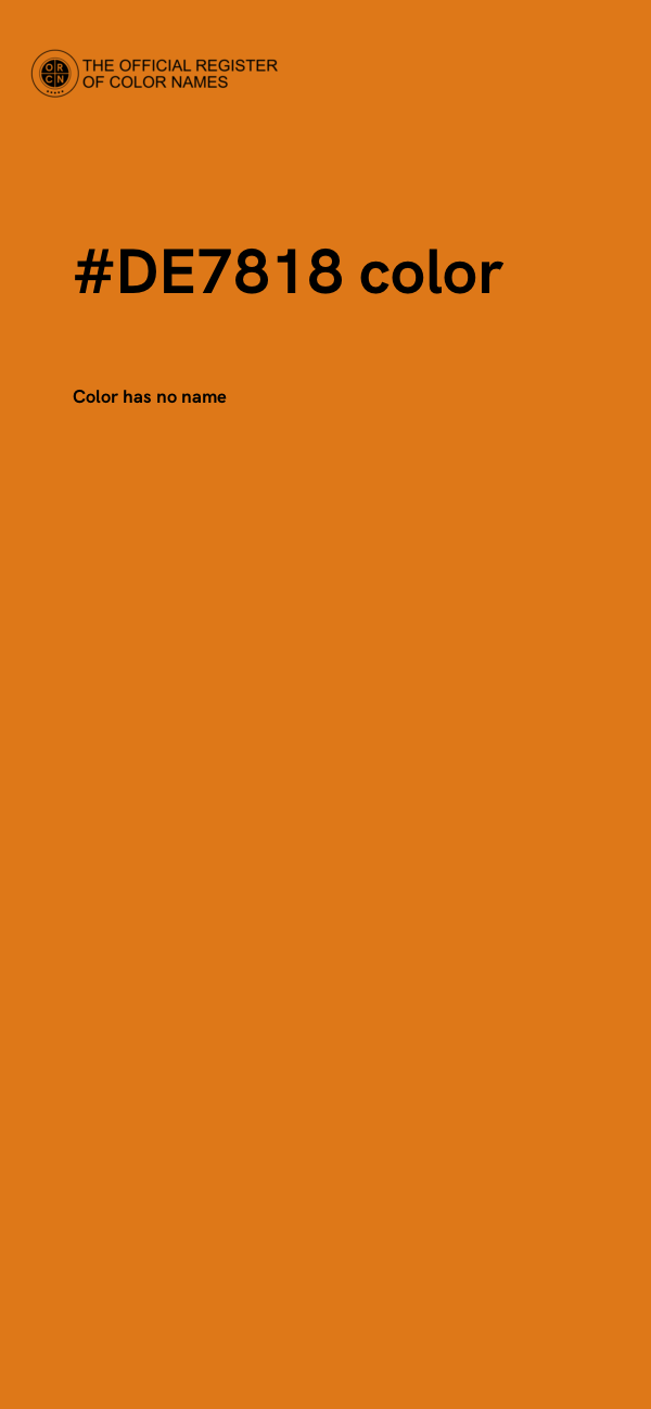 #DE7818 color image