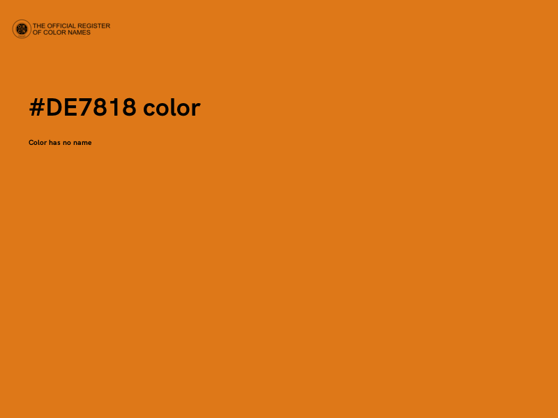#DE7818 color image