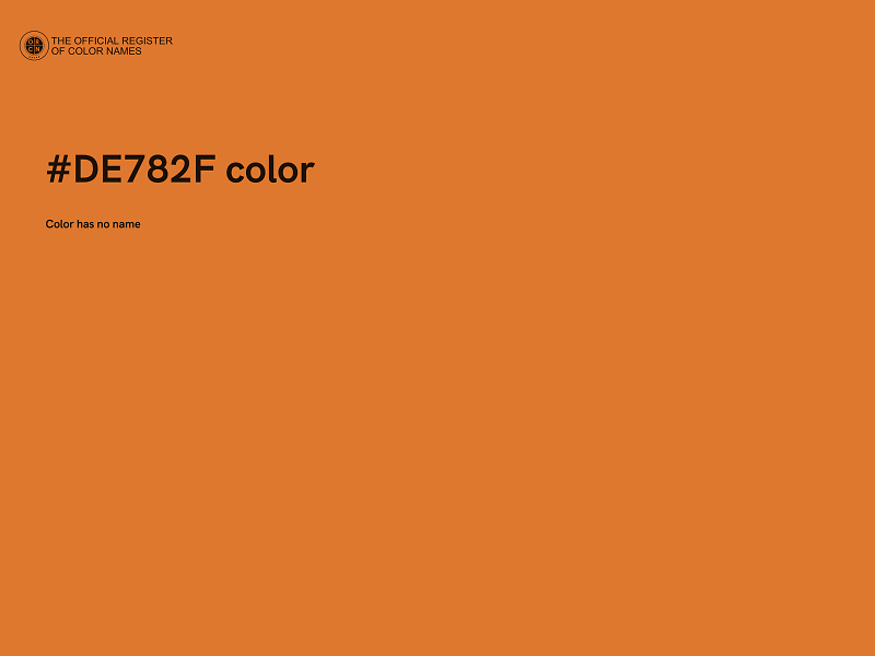 #DE782F color image