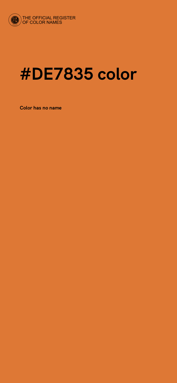 #DE7835 color image