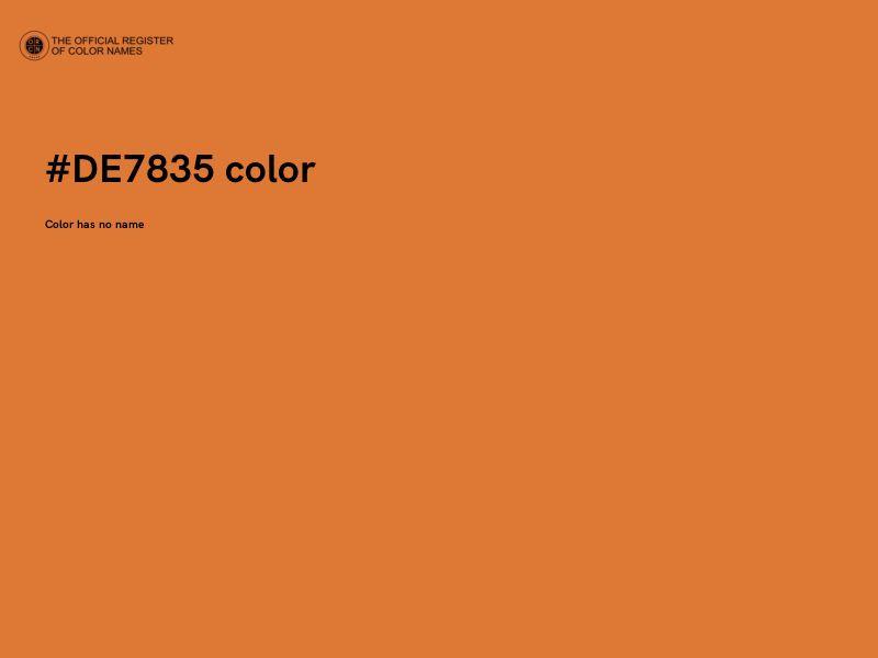#DE7835 color image