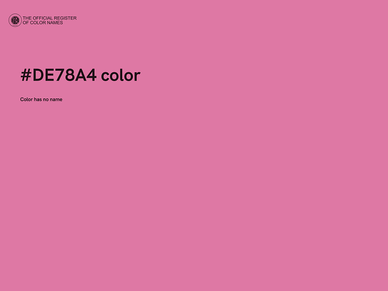 #DE78A4 color image