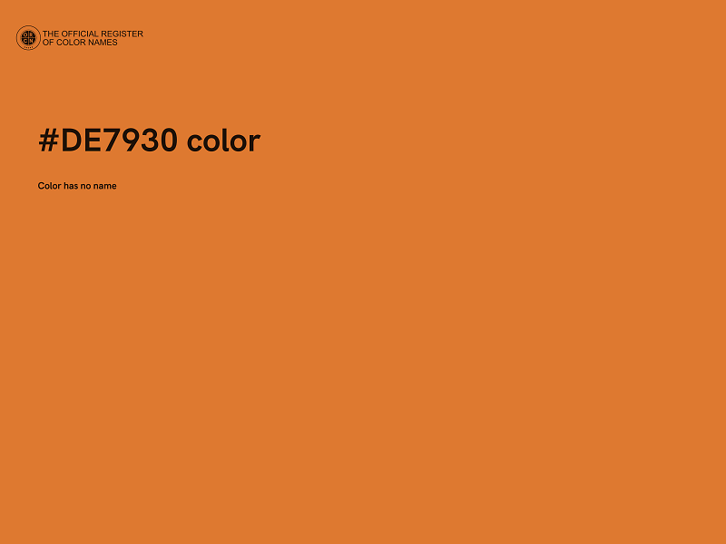 #DE7930 color image